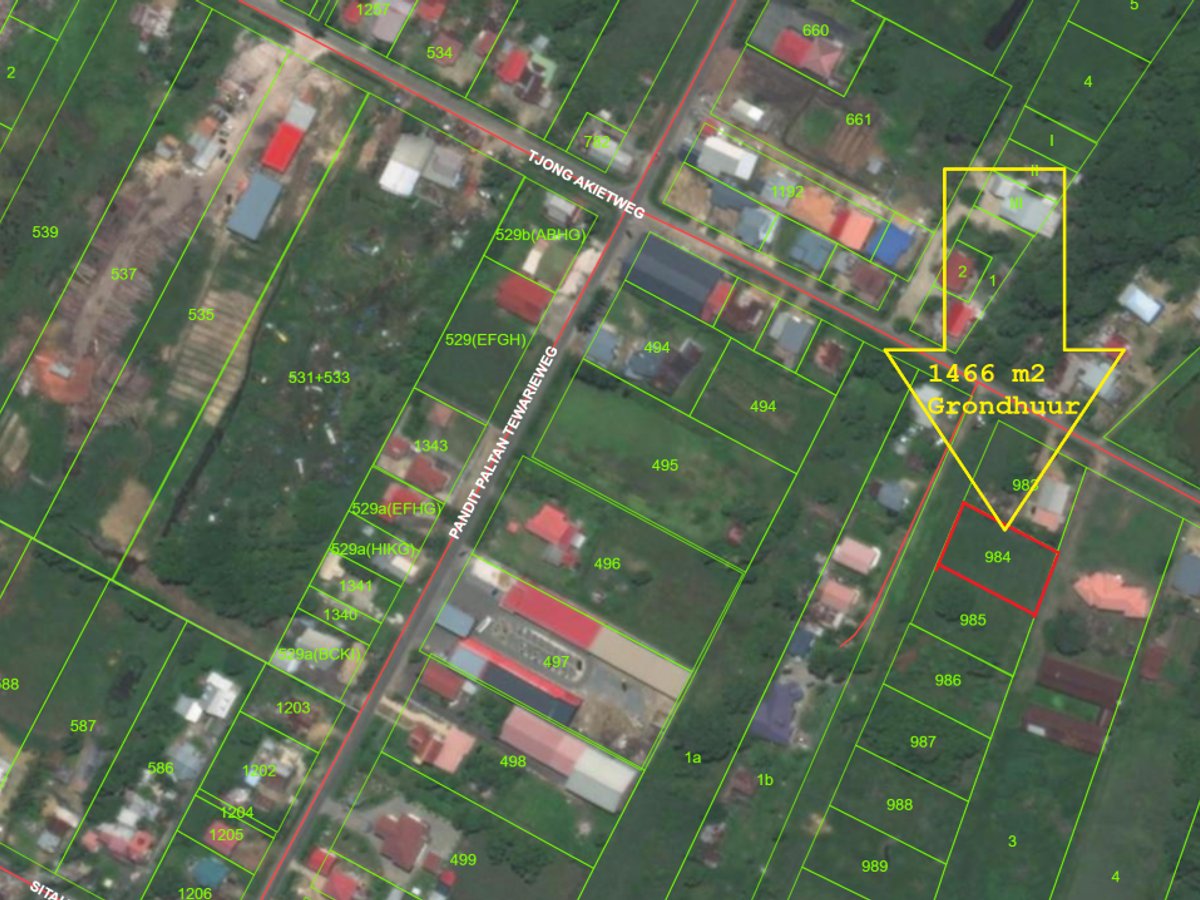 Eigendom Vierkinderenweg – Soerdjpalweg kav 5, groot 720 m2. Met 3-unit appartement, elk 2-kmrs (9×10=90m2 woonopp). Vrij nieuw. Prijs - Hoofdfoto