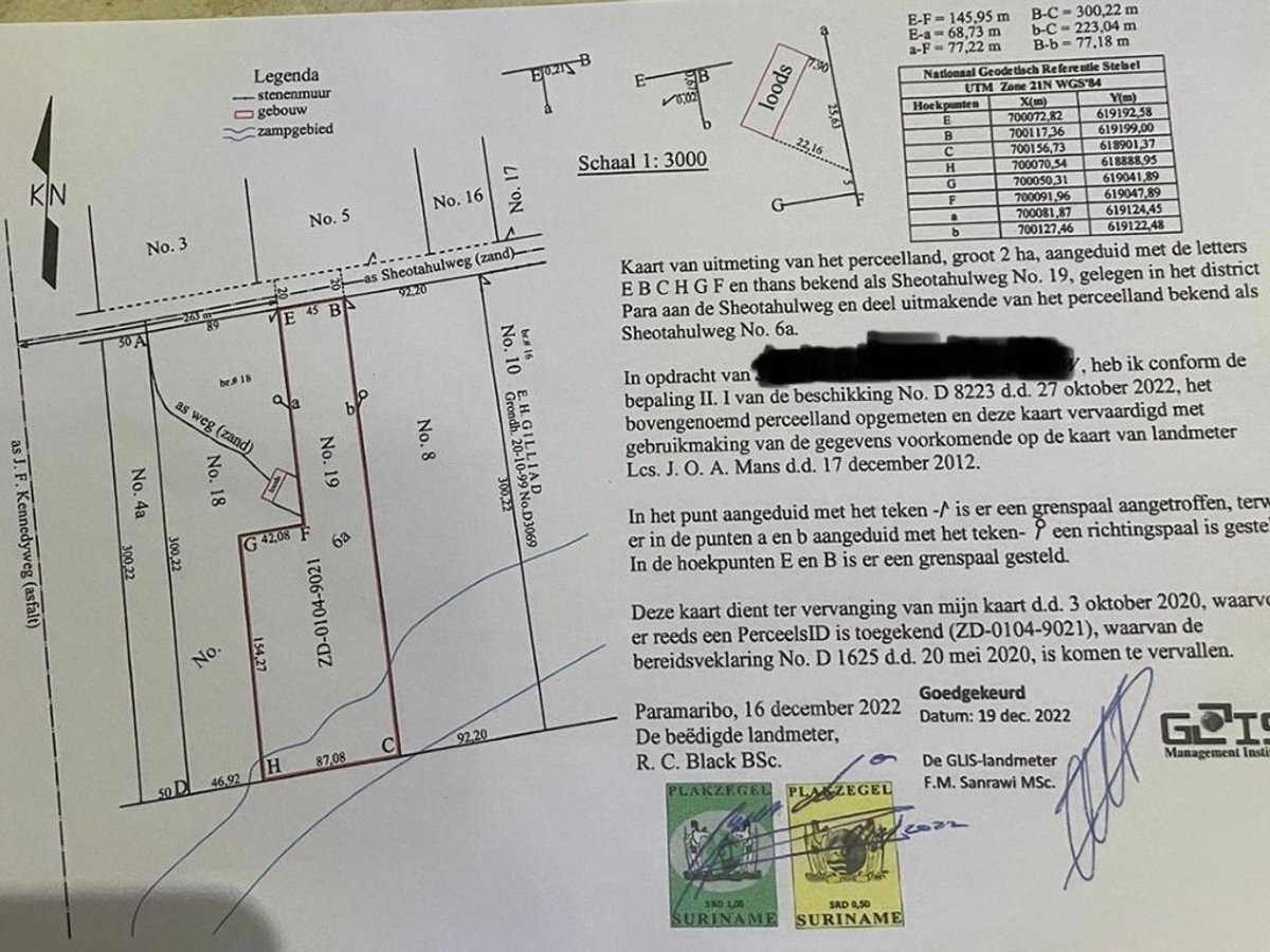 Grondhuur. Sheotahulweg . Groot 2ha. Perceel ID, beschikking en andere stukken aanwezig. Stroom en watervoorziening aanwezig - Hoofdfoto