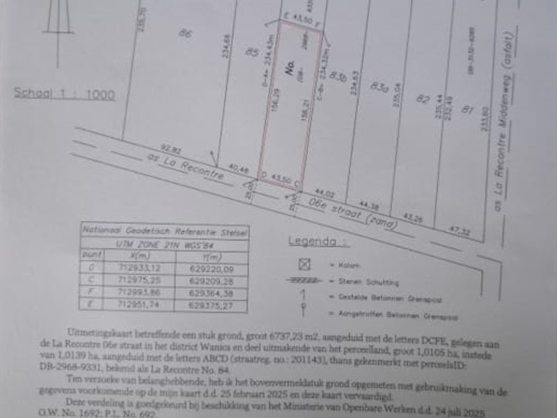 Grondhuur, Suralcoweg groot 4700m2. Voorbij Copiweg . Met een mooie stenen woning