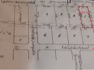 Eigendom, Garnizoenspad, op de hoofdweg, gr. 1953 m2 (25x80m). Hoogte Upkarweg - Foto 2