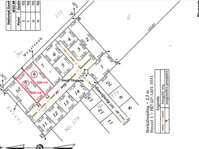 Grondhuur, 1466 m2, Tjong A Kietweg te Livorno. In een zijstraat 2e perceel (30x48m). Zeer goed gelegen, dichtbij winkels, bar, bakkerij, onsbelang, - Foto 2